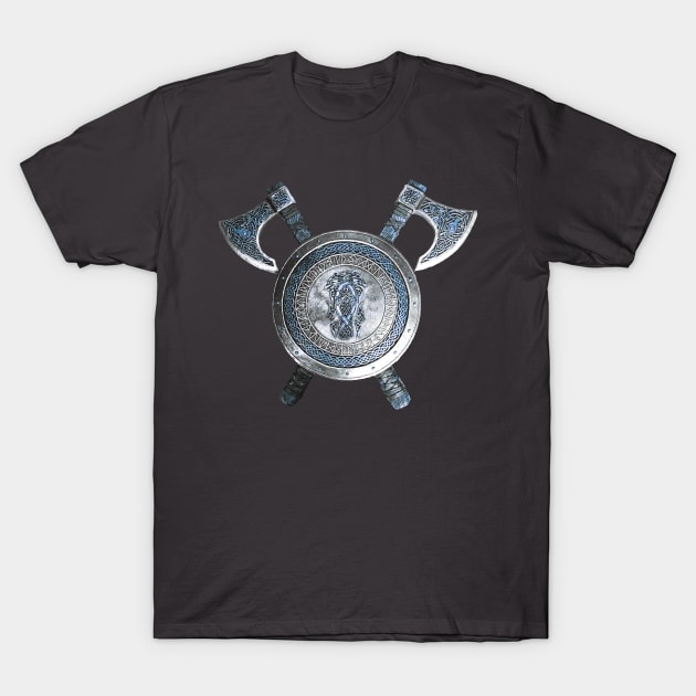 viking shield T-Shirt by Lamink